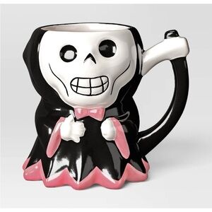 Skeleton Themed Black and Pink Mug